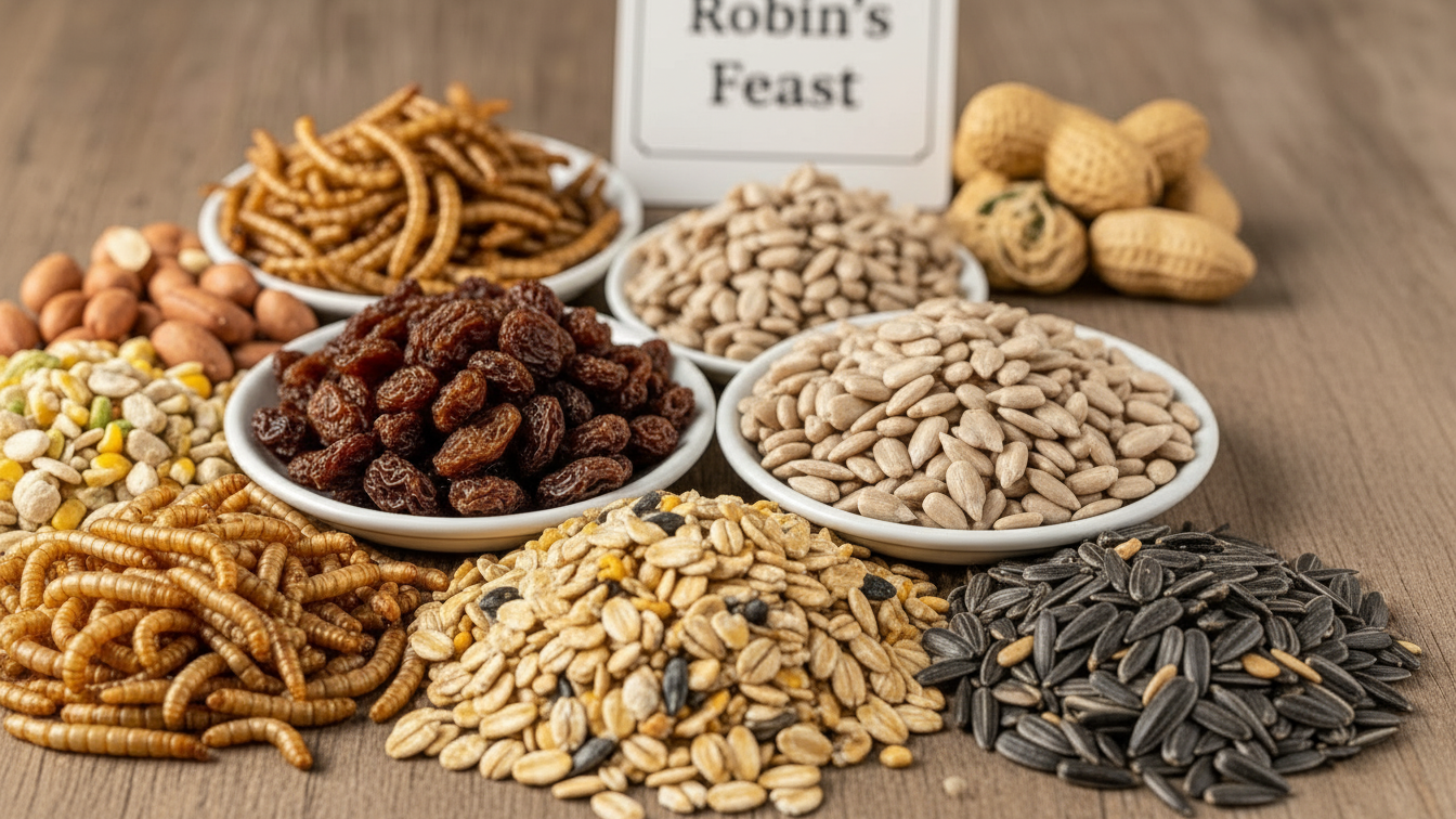 Robin bird food